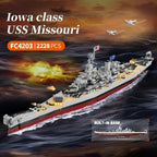 Set de bloques de construcción USS Missouri de 2228 piezas, Modelo de gran buque de guerra USS Missouri, Set de bloques de construcción para coleccionistas de buques de guerra para adultos, Regalo para entusiastas, Set de bloques de construcción FC4203