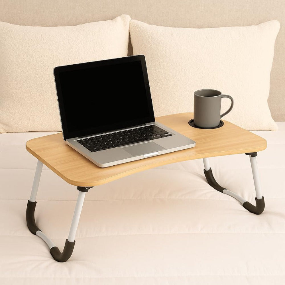Escritorio plegable para computadora | Bandeja de mesita de noche para laptop | Escritorio portátil plegable para laptop | Práctico para desayunar en la cama/sofá | 60×40×26 cm