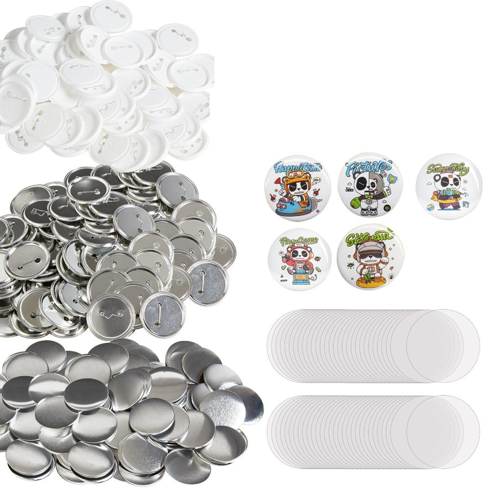 VEVOR 2,25" 58 mm Suministros de partes de medallón para máquina de fabricación de botones 500 juegos (máquina no incluida)