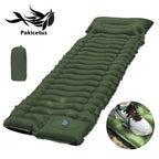 Colchoneta Inflable para Camping, Colchoneta Inflable Ultraligera con Bomba de Pie Integrada y Almohada, Equipo de Camping, Esenciales para Camping, Ideal para Senderismo, Mochilero y Viajes
