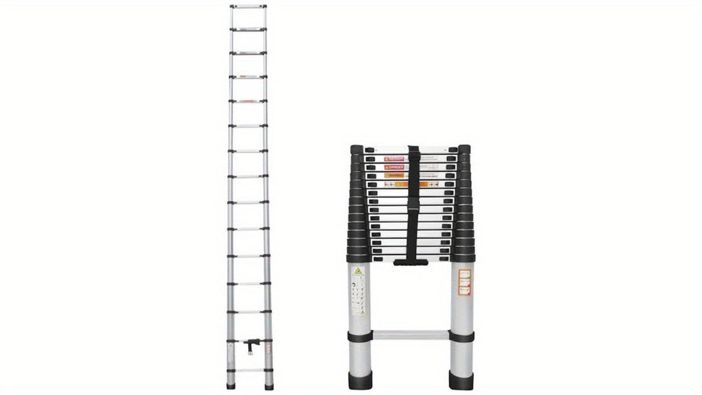 Escalera plegable para limpieza, almacenaje y bricolaje | 150kg y Acero Inoxidable y Plegable