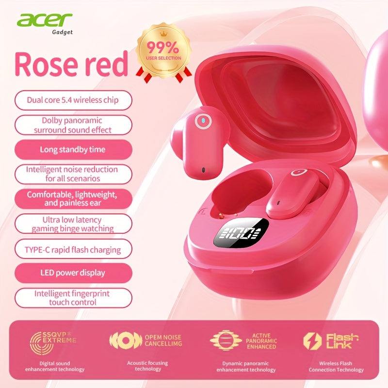 Auriculares Bluetooth | Los auriculares inalámbricos Acer OHR501 presentan un diseño semi-intrauditivo con cancelación de ruido, lo que