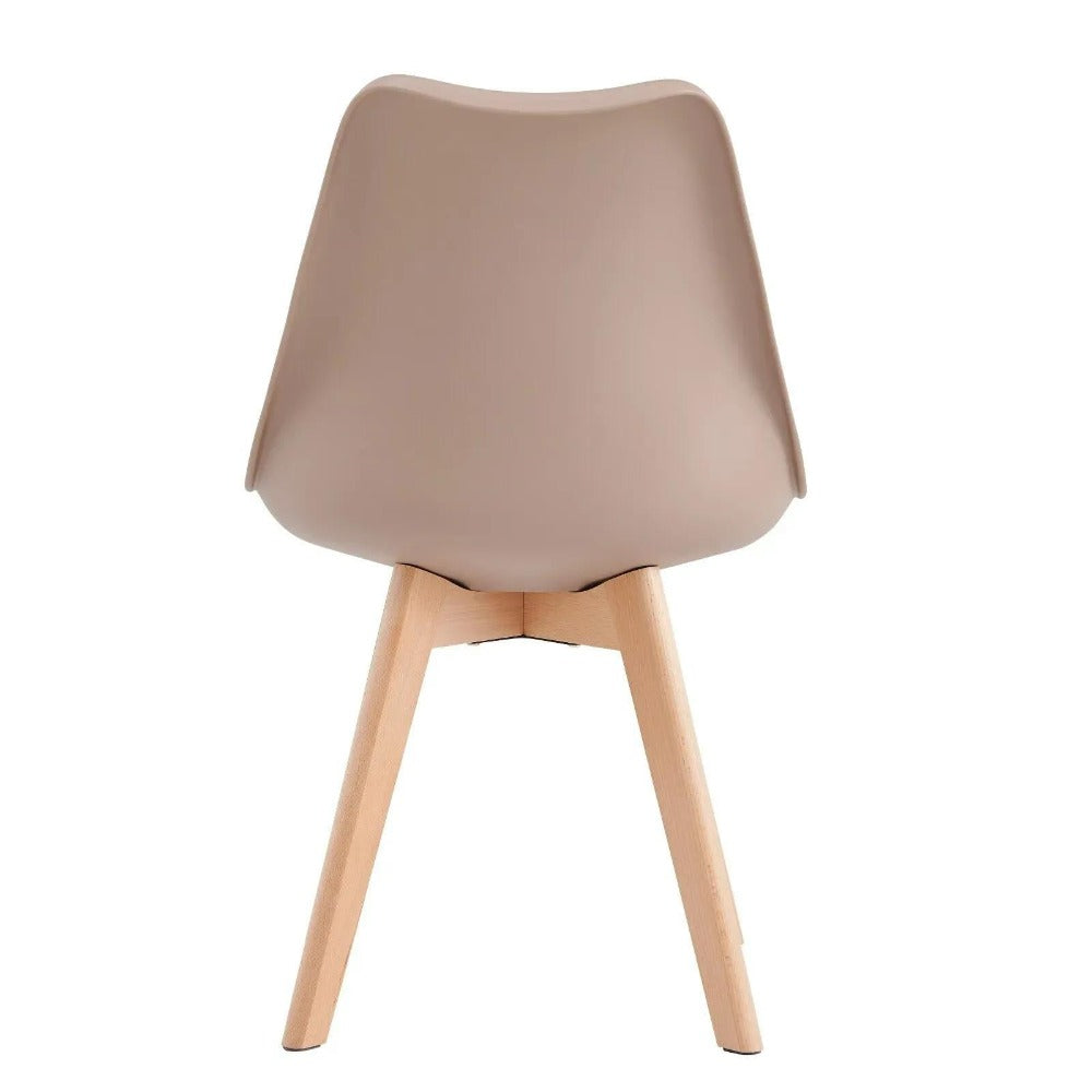 Sillas de comedor MCC Direct en juego de 4 piezas, sillas de cocina, sillas de oficina, silla de concha de diseño, "Eva" disponible en 7 colores de moda