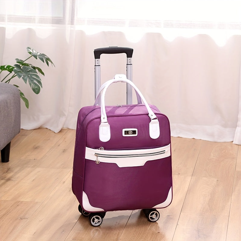 Maleta de Viaje Plegable de Gran Capacidad, Bolso de Viaje para Exteriores, Maleta con Ruedas, Bolso Unisex con 4 Ruedas Univer y Asa Retráctil, Maleta Ligera, Robusta y Duradera