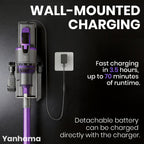 Yanhama Aspiradora Inalámbrica Recargable de 780W y 80Kpa, Nueva Versión, Ideal para Limpieza Profunda de Hogares, Automóviles y Oficinas, con Aspiración Potente, 8 en 1 Vertical con Faros LED, Perfecta para la Limpieza de Primavera