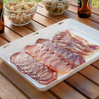 3 Bandejas de Almacenamiento Apilable para Refrigerador, Caja de Almacenamiento de Alimentos Sellada al Vacío, Mantiene los Productos Frescos, Diseño apilable, 30 x 20 x 2,4 cm