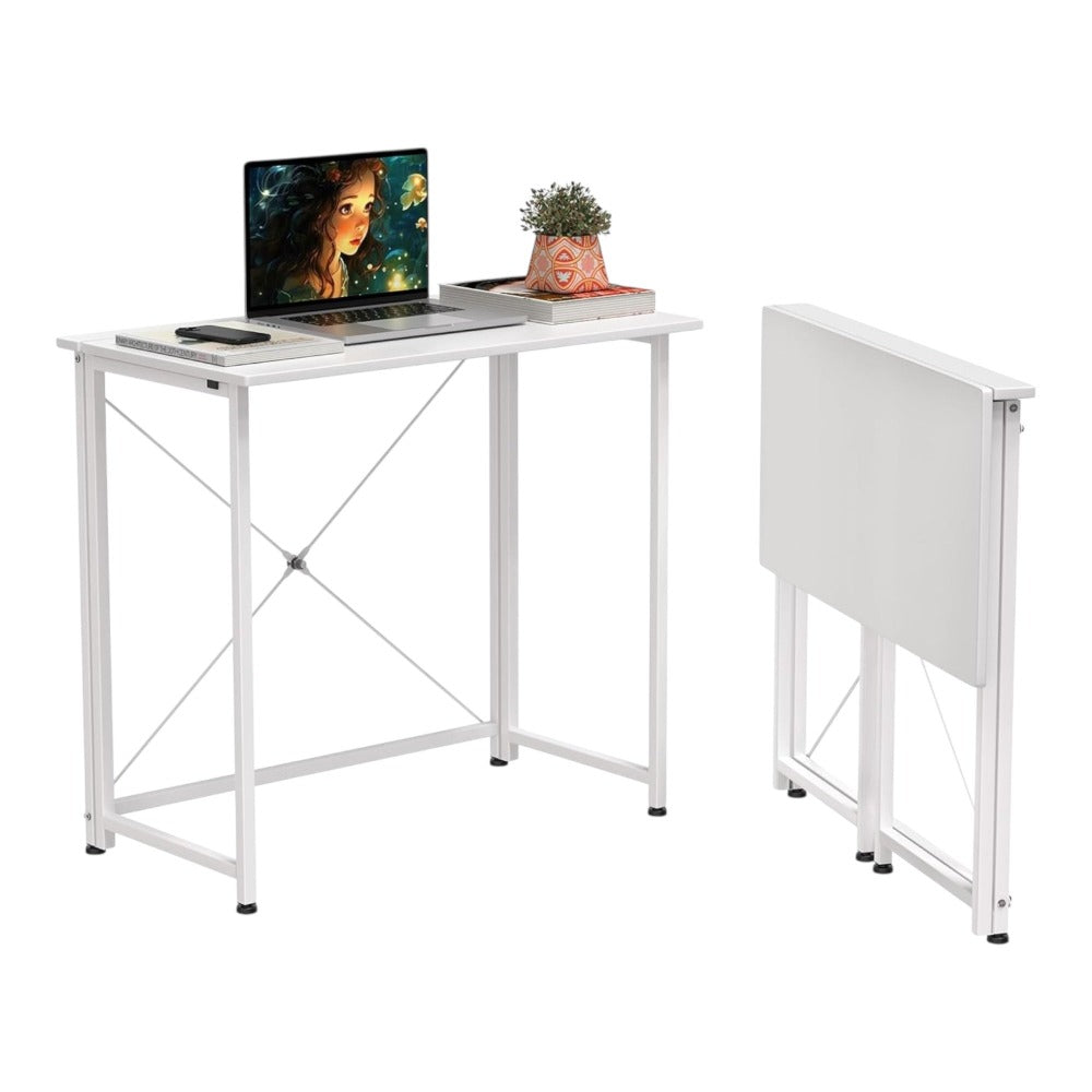 Mesa Escritorio Plegable, Mesa de Oficina Plegable, para Ordenador, Pequeño Mesa Ordenador Plegable Escritorios portátiles para Estudio, Casa Oficina 80x40x75cm