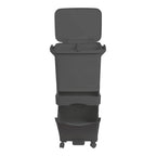 Papelera de reciclaje de clasificación selectiva con pedal. ruedas y asa de doble 38/42L