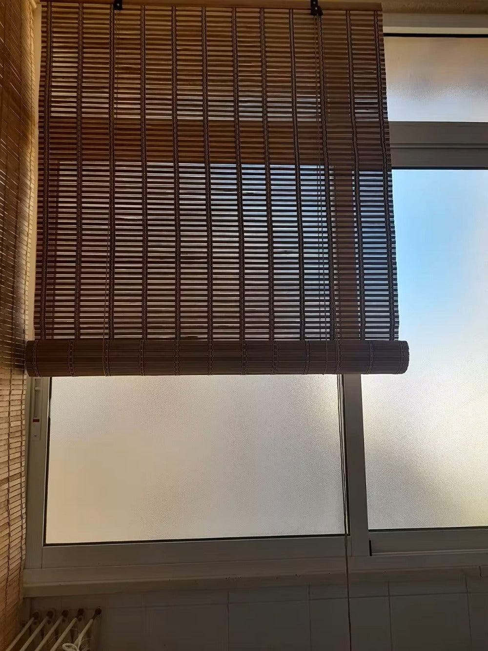 Cortina Persiana de Madera Incluye Accesorios, Estor de Bambú Enrollable para Ventana y Puerta (DIMENSIONES ANCHO X LARGO)