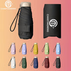 Paraguas plegable compacto de 1 pieza, disponible en 11 colores, paraguas de viaje, paraguas portátil ligero, miniparaguas de sol de moda para hombre, paraguas de viaje de bolsillo, regalo para mujer