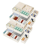 Paquete de 18/24 Organizadores Plegables para Cajones con Tela Profunda y Cierre en Zip - Beige, Contenedores Multicompartimento Resistentes Para Ropa, Calcetines, Pañales, Toallas, Sostenes & Ordenación del Vestidor o Guardería - Cubículos Ahorradores de