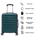 Juego de 3 Maletas 55x40x20cm ABS+Policarbonato | Maleta Mediana Expandible 66x45x27.50 - 30cm Extendido - 23kg | Neceser 29cm | Semirrígida trolley 4 ruedas giratorios a 360º cierre numérico - Negro/AzulMarino/RosaDorado/Turquesa/Menta/Verde/Amarillo/Ros