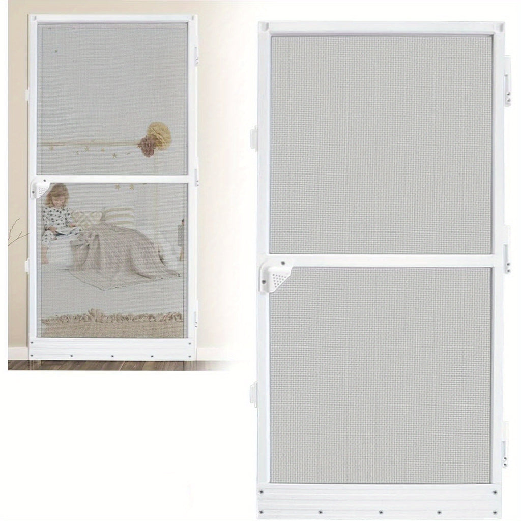 Mosquitera | Puerta de balcón con mosquitera y marco de aluminio, protección contra insectos y mosquitos, mosquitera para puerta de balcón y