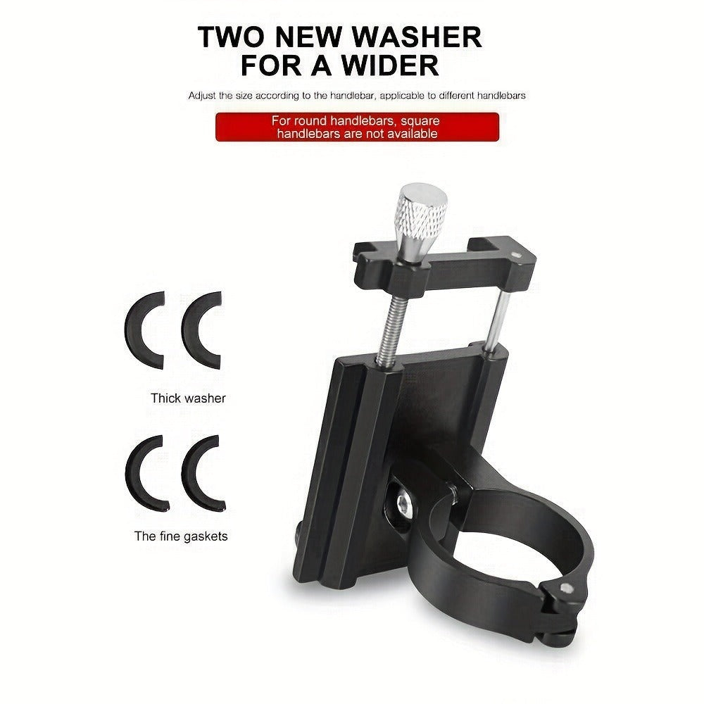 2 soportes de teléfono de aleación de aluminio para bicicleta, motocicleta y navegación, 2 unidades