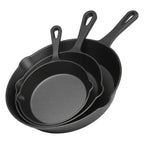 Juego de 3 Sartenes Antiadherentes, Sin Recubrimiento, Antiadherencia Duradera, Mangos Resistentes al Calor para Fácil Limpieza, Compatible Universalmente (Inducción, Gas, Eléctrico), Apto para Lavavajillas, Juego de Utensilios de Cocina para el Hogar