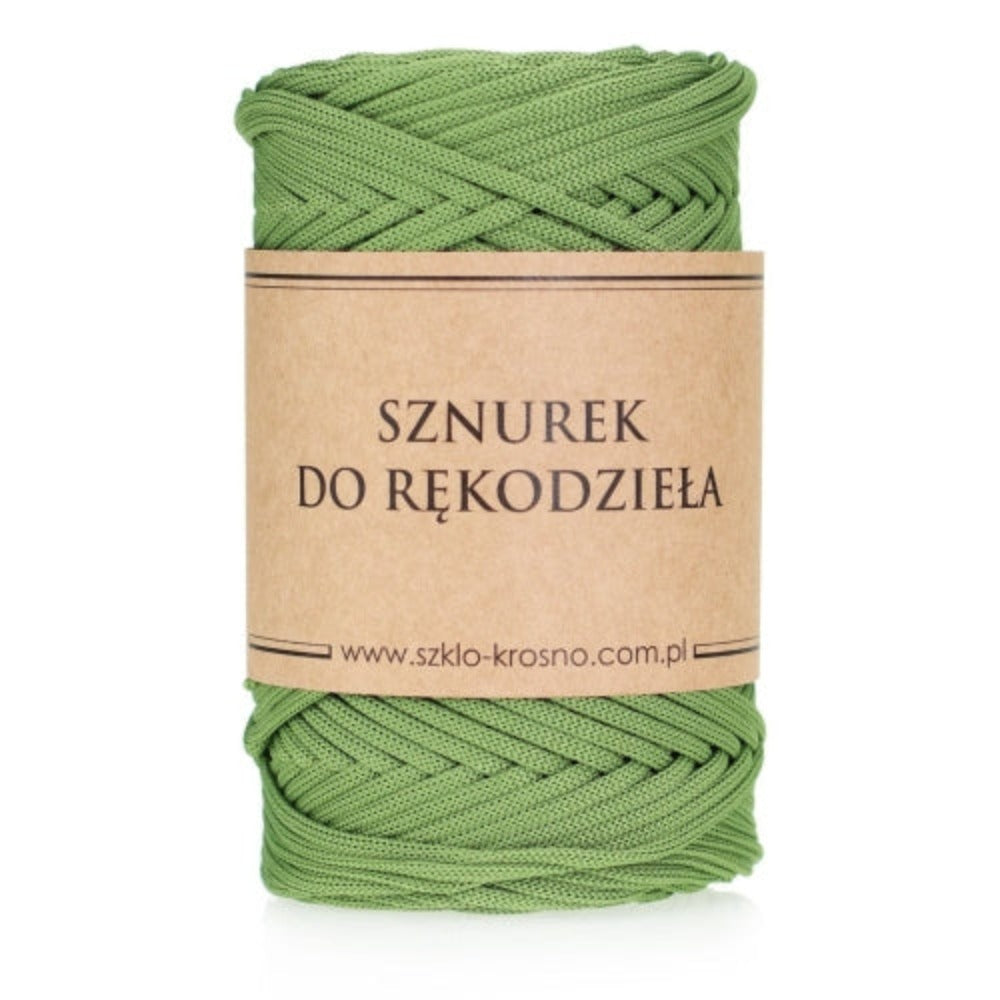 Cuerda de Poliéster Plana para Manualidades de Macramé, Color Pistacho, 3mm, 100m