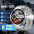 Reloj Inteligente LIGE para Hombres con Llamadas, Batería de 1000mAh/Linterna/Dos Cables de Carga, Pantalla HD Grande de 1.85 Pulgadas, Reloj de Fitness con 100+ Modos Deportivos, Monitor de Sueño IPX8 para Android e IOS