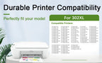 Cartucho de tinta | Cartuchos 302XL Compatibles para Cartuchos de Impresora HP 302 (1 Negro, 1 Tricolor) 302 XL para HP DeskJet 3630 3636 3638