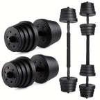 Juego de mancuernas ajustables 2 en 1 de 30 kg | Juego de mancuernas y barra | Equipo de gimnasio en casa para entrenamiento de fuerza, desarrollo muscular, ejercicios de brazos y fitness de cuerpo completo | Diseño que ahorra espacio para entrenamientos