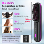 Plancha de pelo inalámbrica | Plancha de Cabello Inalámbrica, Calentamiento Rápido, Peine Alisador para Mujeres, Ligero, Puerto Tipo-C, Anti