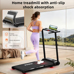 Cicloergo Plegable, Cicloergo 2 en 1, Cicloergo para Casa, Máquina de Correr y Caminar, Cicloergo Silencioso, Cicloergo Compacto, Altavoces Inalámbricos, Pantalla LED, Velocidad Ajustable, Motor de 2.0HP, Equipo de Gimnasio en Casa, Máquina de Correr Pleg