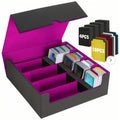 Caja de almacenamiento para tarjetas coleccionables para más de 3000 tarjetas, caja magnética para barajas de tarjetas adecuada para MTG y tarjetas deportivas, caja premium para barajas de tarjetas Commander con 10 separadores de tarjetas compatibles