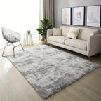 1pc alfombra de felpa suave, alfombra antideslizante, alfombra para cabecera, tapete tie dye para sala, decoración del hogar, colchoneta para mascotas, alfombra para dormitorio o sala, ideal para decoración navideña y Halloween