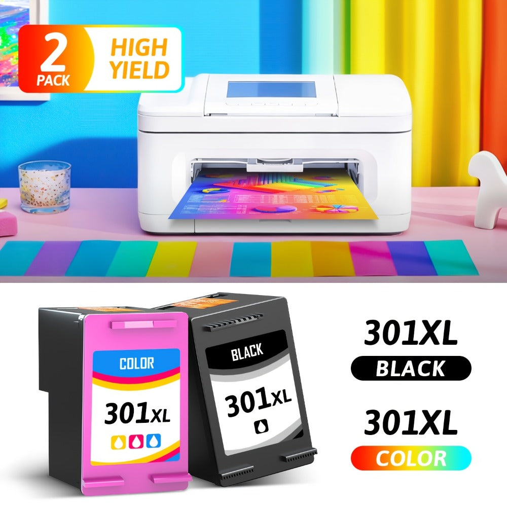 Cartuchos de tinta 301XL Color Negro Compatibles con Ink 301XL, compatibles con HP Envy 4500 4502 4504 5530 5532 Officejet 2620 2622 2624 4630 4632 1000 1050 1050A 1051A 1510 Impresora