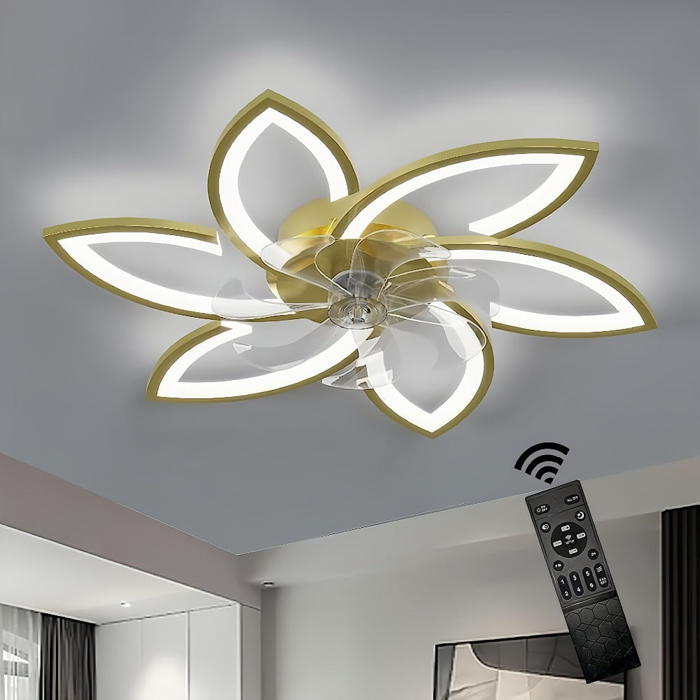 Ventilador de techo con iluminación para dormitorio y sala de estar | 66W y control remoto