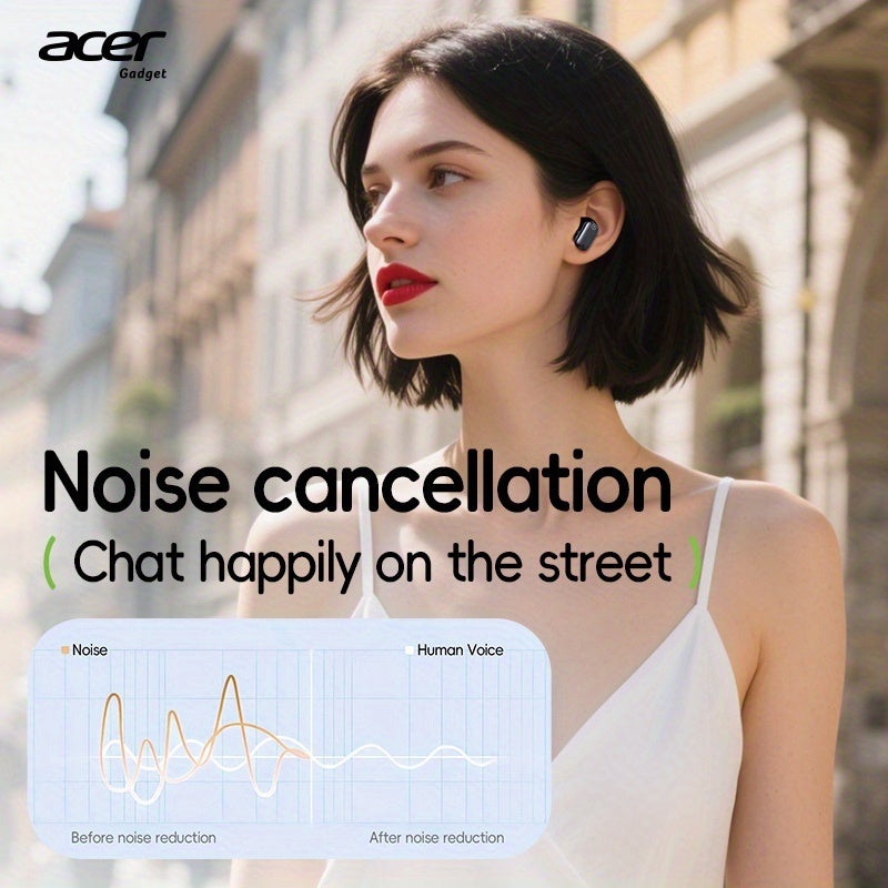 Auriculares Bluetooth | Los auriculares inalámbricos Acer OHR501 presentan un diseño semi-intrauditivo con cancelación de ruido, lo que