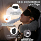 Una Almohada Cervical Ergonómica en Forma de U con Bolsa de Almacenamiento, Espuma de Memoria con Tecnología de Rebote Lento, Funda Lavable a Máquina, Ligera y Portátil para Avión, Oficina y Hogar, Apoya Cuello y Cabeza, Ideal para Siestas, Lectura y Ver