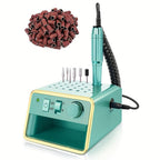 Torno de Uñas 20000 RPM: Kit de Torno de Uñas Portátil, Lima de Uñas Eléctrica para Uñas Acrílicas Gruesas con Brocas de Torno de Uñas, Bandas de Lijado, Manicura y Pedicura para Salón de Estética, Verde