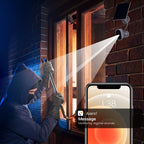 4pcs Cámara de Seguridad Solar LaxiHub, Cámara Inteligente Inalámbrica para Exteriores con Energía Solar, WiFi para Hogar, IP65, Visión Nocturna en Color, Audio Bidireccional, Seguimiento de Movimiento con IA, Control por APP