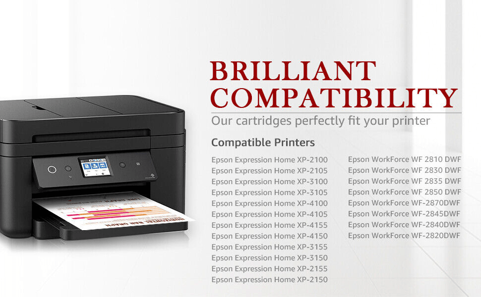 Cartucho de tinta | Paquete de 4 cartuchos de tinta 603 XL compatibles con Epson 603 603XL para Epson Expression Home XP-2100 2105 2150 2155 3100
