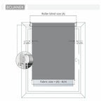 Persiana Térmica Enrollable • Grafito • 32 Tamaños • BOJANEK TERMO • Soportes Ajustables • Instalación en Ventana Sin Taladro • Mecanismo de Cadena • Protección Solar y Térmica • Ideal para Sala, Dormitorio, Cocina, Oficina • Persiana Térmica Blanca Día y