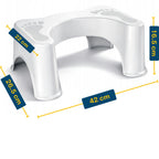 Escabel ergonómico para inodoro, 17 cm, plataforma de baño, 42 cm, escabel reciclado para inodoro, antideslizante para adultos y niños, 1 unidad
