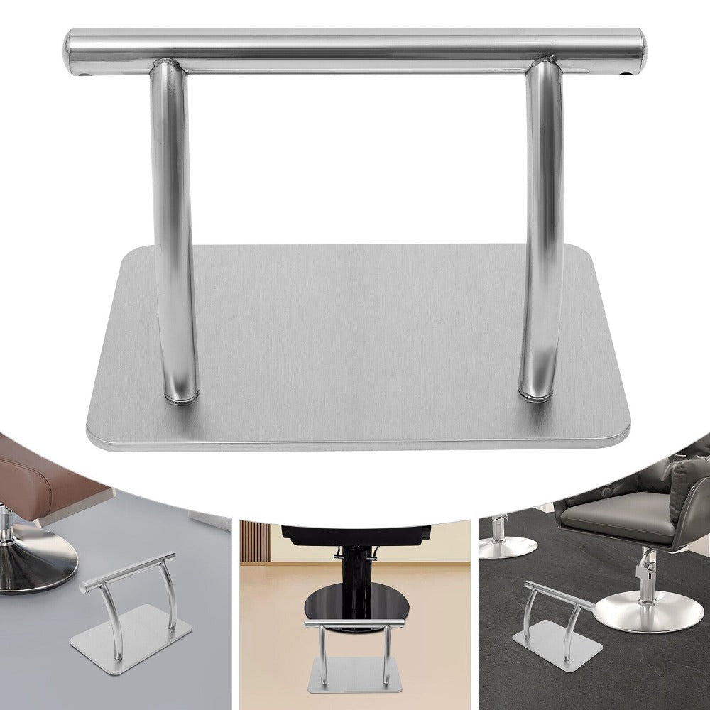 Reposapiés de acero inoxidable para peluquería, Taburete de barbero de altura ajustable, Equipo de salón antideslizante para peluquería, Pedicura, Spa, Terapia de masaje