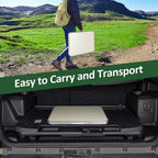 Mesa Plegable de 60x45x26/56cm, Resistente y Ajustable, Ideal para Camping, Picnic, Fiestas al Aire Libre y BBQ. Mesa Portátil con Asa de Transporte, Perfecta para Jardín, Cocina y Exteriores. ¡La Mesa BBQ de Aluminio Definitiva para tus Fiestas!
