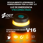 Baliza Luz de emergencia V16 homologada dgt con geolocalización español Conectada a DGT 3.0 con Geolocalización PC25110058, Conectada a DGT 3.0 con Geolocalización, Luz Señal Emergencia para Coche,Datos Incluidos hasta 2038