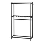 Soporte vertical, estantería, soporte para guitarra, estante para guitarras acústicas, eléctricas y bajos, soporte multiguitarra para guitarras, accesorios para amplificador de guitarra, apto para hogar, estudio de música, marrón y , estante de pie