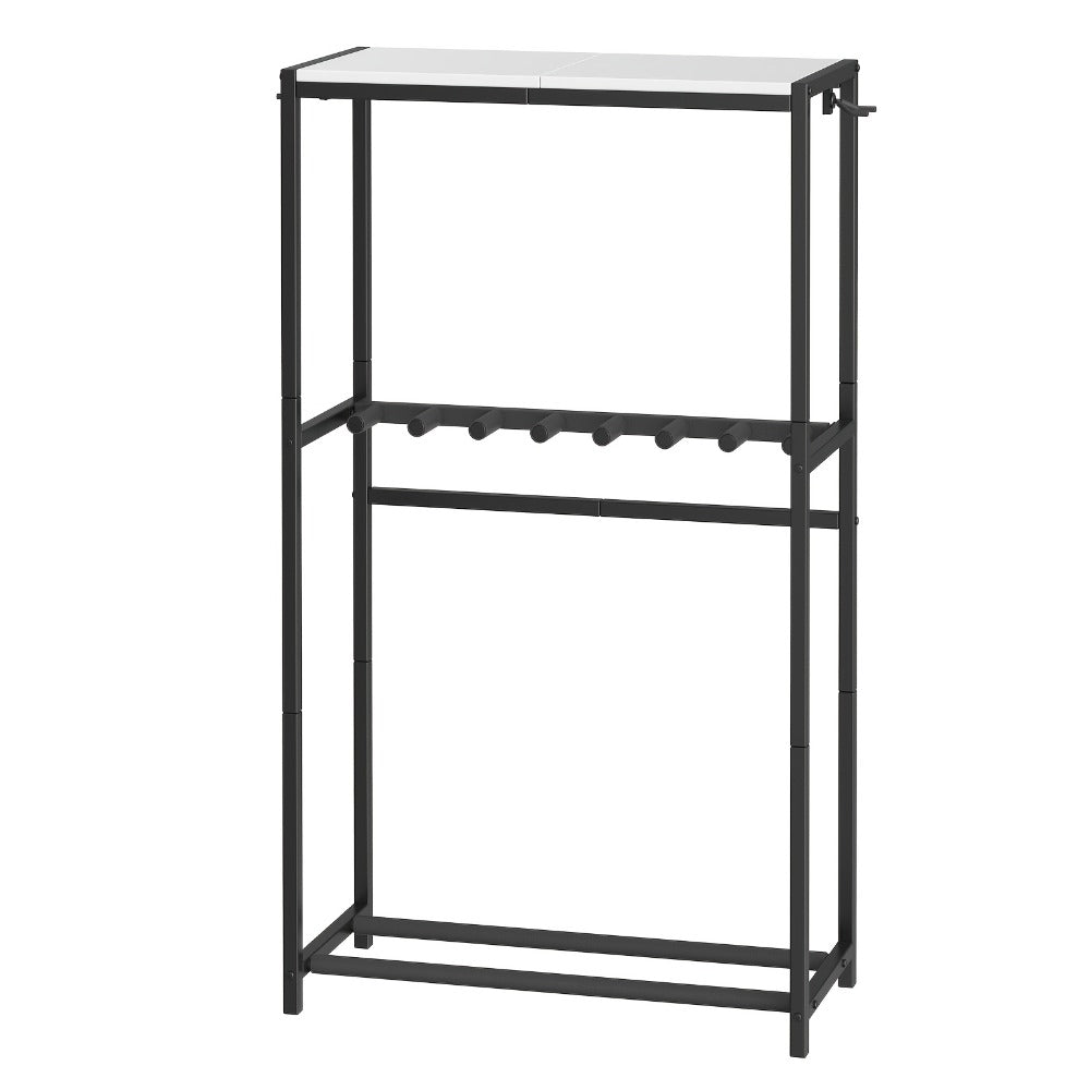 Soporte vertical, estantería, soporte para guitarra, estante para guitarras acústicas, eléctricas y bajos, soporte multiguitarra para guitarras, accesorios para amplificador de guitarra, apto para hogar, estudio de música, marrón y , estante de pie