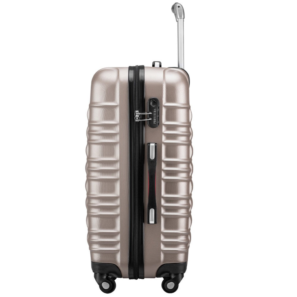 Conjunto PROVITERA de 4 Maletas Rígidas de ABS, Maleta Rígida S-M-L-XL con Asa Telescópica de Gel y 4 Ruedas de Rodadura Fácil, Trolley Ligero y Resistente al Viaje, Equipaje de Mano con Cerradura de Código, Mangos de Gel Ergonómicos, Ruedas Giratorias de
