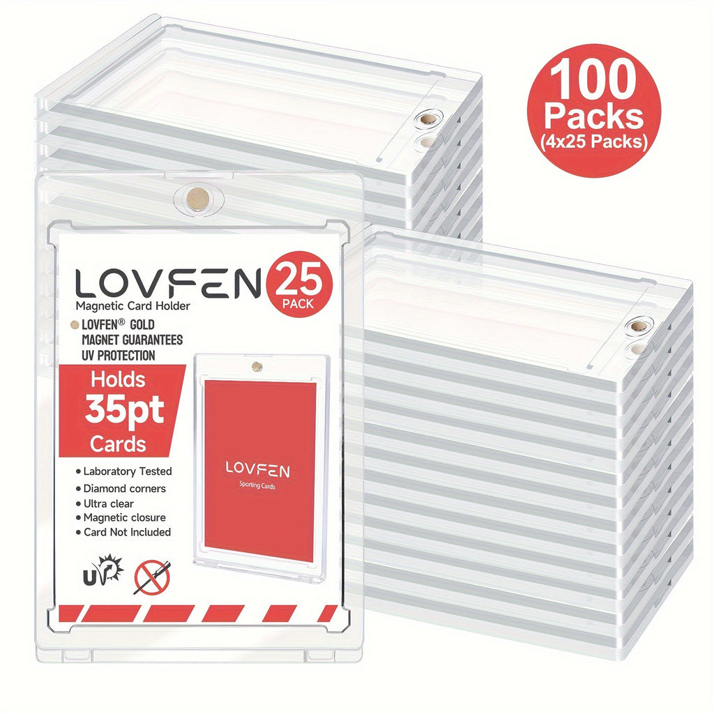50 Paquetes de Fundas Magnéticas Ultra Resistentes para Tarjetas - Fundas Protectoras con Construcción de Plástico Duro, Protector de Tarjetas Grueso de 35Pt para Béisbol y Cartas Coleccionables, Regalos Perfectos de Navidad y Halloween