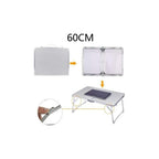 Mesa Plegable de Camping, Mesa de Picnic Ligera de Aluminio, Mesa Portátil para Laptop, Escritorio de Regazo, Ideal para Picnic/Camping o Desayunar, Leer, Ver Películas en la Cama/Sofá