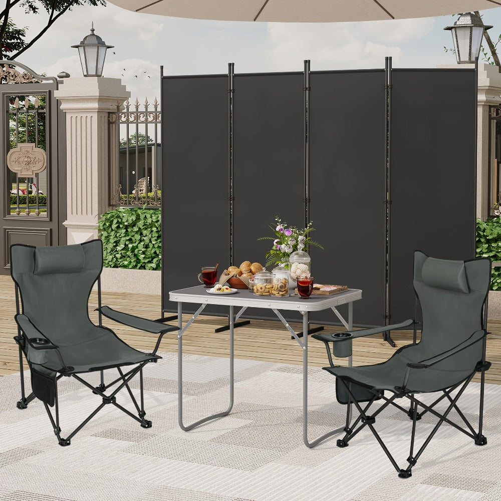 1pc Mesa de Exterior Mueble de Exterior para Camping Equipo de Senderismo Mesa de Camping Mesa Plegable Mesa de Viaje 70 X 50 X 60cm Estable Robusta Versátil Mesa Plegable de Jardín para Picnic Playa Uso de Ocio al Aire Libre Negra