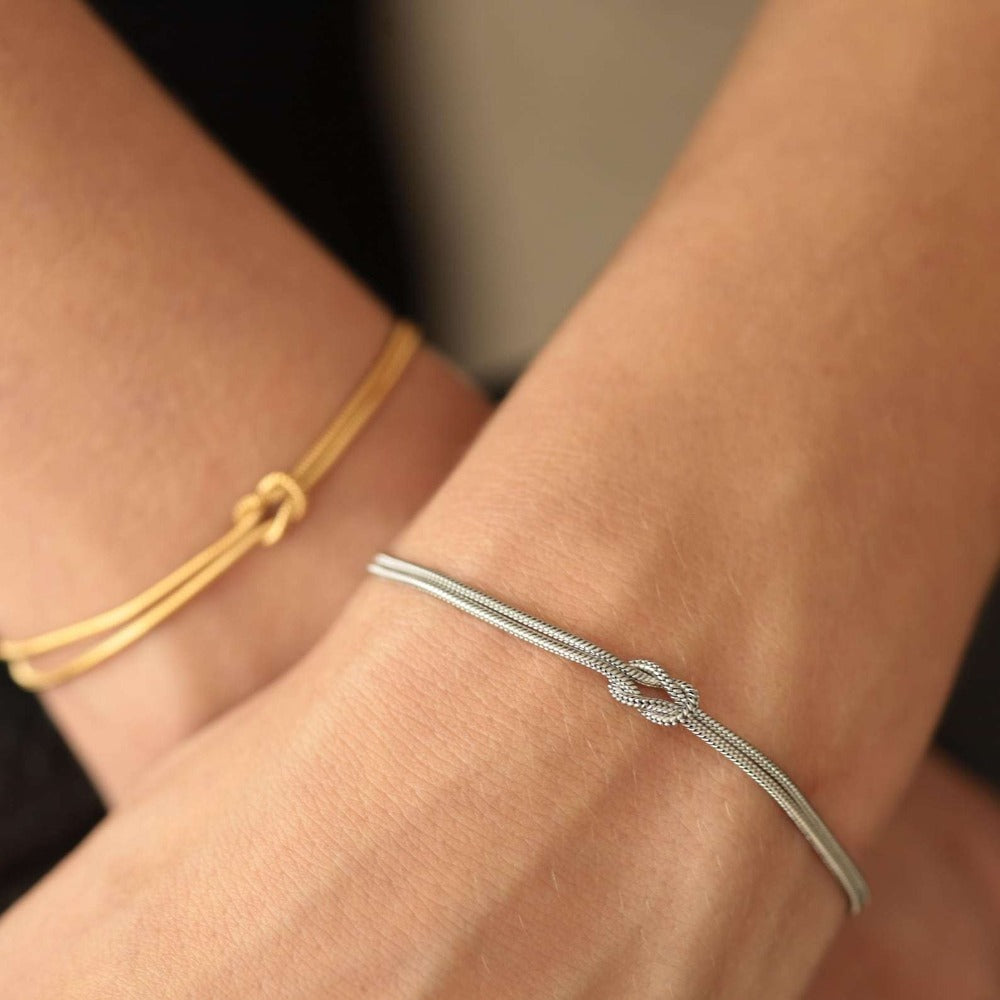 Pulsera Nudo de Amor Infinito, Pulsera Delicada para Parejas, Pulsera de Amistad, Pulsera de Serpiente Redonda, Ideal como Regalo para Cumpleaños o Día de San Valentín