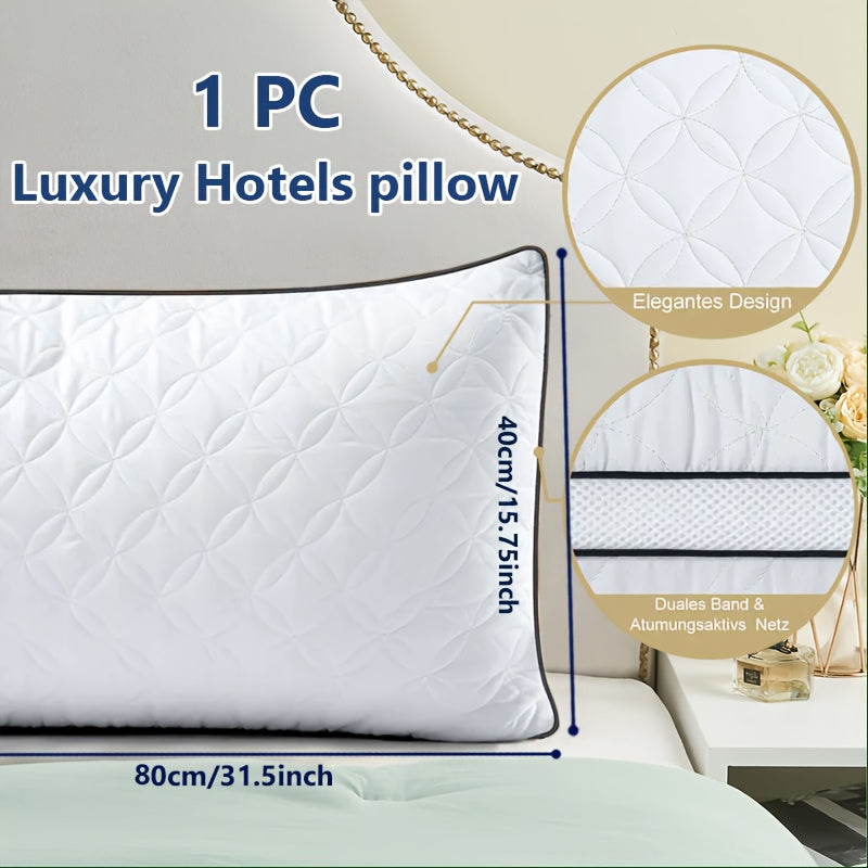 Juego de 1/2 almohadas de relleno esponjoso, especificación 1 unidad 40 X 80, 2 unidades 40 X 80 y 80 X 80, soporte tridimensional y almohadas anti-colapso, suaves como las nubes para adaptarse a las curvas de tu cabeza, adecuadas para sala de estar, dorm