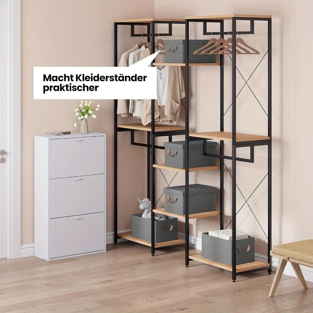 6 piezas de caja de almacenamiento con tapa, cajas de tela, cesta de almacenamiento con asas, cubo de almacenamiento, caja plegable para ropa, juguetes, caja plegable gris