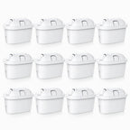 Paquete de 6 cartuchos de filtro de agua para jarra con filtro de agua B, jarra y hervidor con filtro de agua - Elemento filtrante de carbón activado para uso doméstico y exterior, reduce el cloro, la cal y las impurezas para un gran sabor