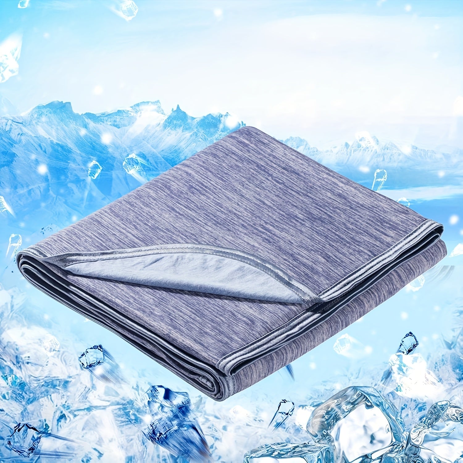 1pc Manta Autoenfriante Arc-Chill Q-Max 0.5, Manta de Verano Delgada Doble Cara 2-en-1, 100% Poliéster y Nailon, Negra con Patrón de Nubes, 130x170cm, 150x200cm, 200x220cm, Lavable a Máquina, Multiusos para Personas, Jóvenes, Colcha, Manta Acolchada
